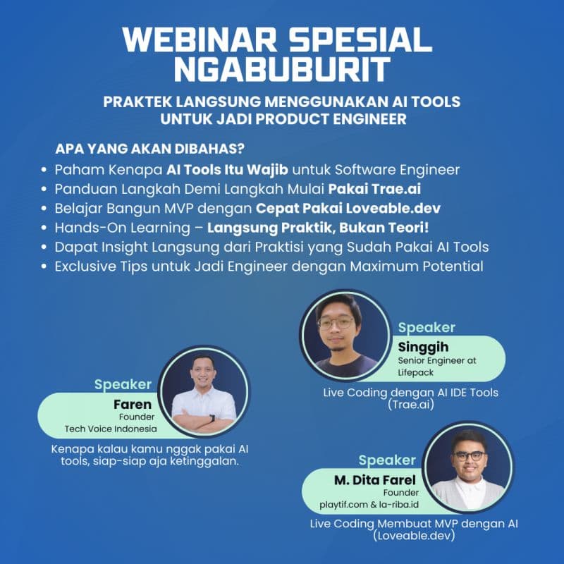 Webinar AI Tools untuk Coding Cepat dan Bangun MVP