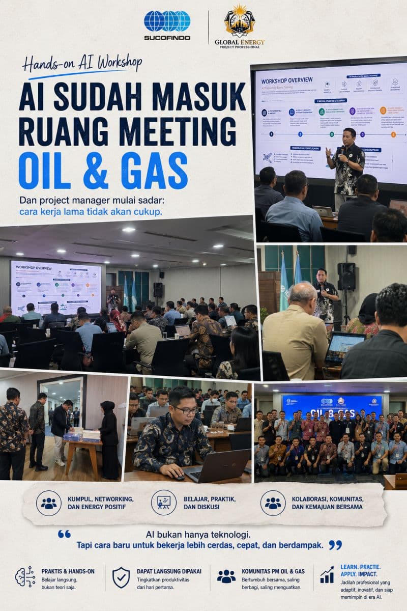 Saya baru saja ngisi training AI satu hari penuh untuk komunitas Project Manager Oil & …
