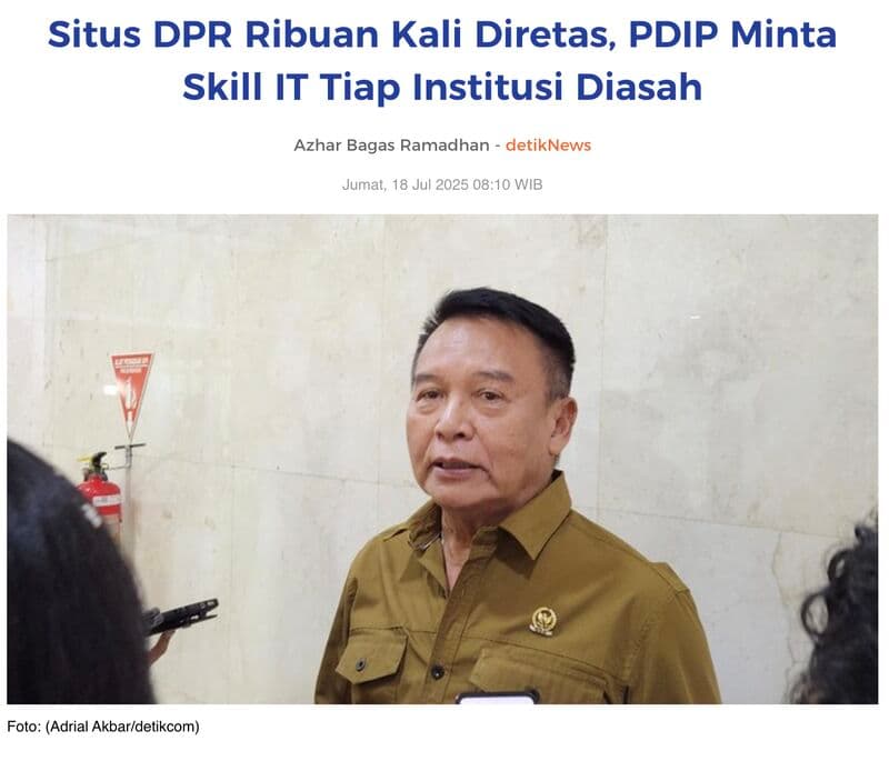 Web DPR Diretas: Masalahnya Mindset dan Anggaran