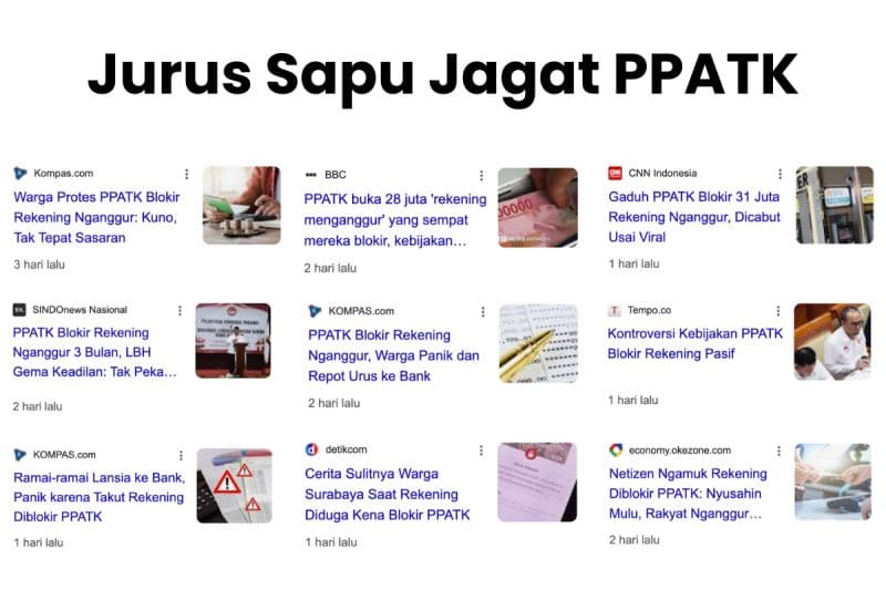 PPATK Blokir Rekening Dormant, Strategi Sapu Jagat