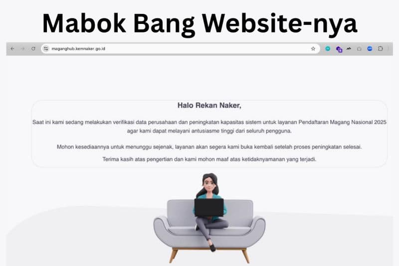 Website Magang Nasional 2025 Down di Hari Pertama